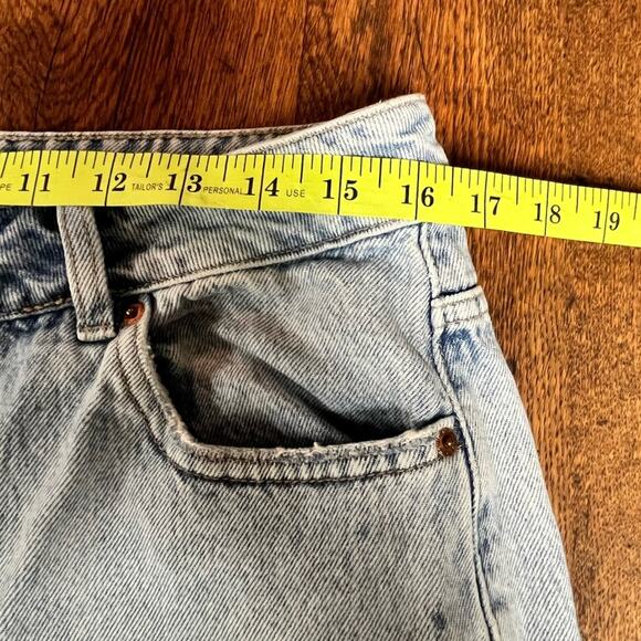 Garage Blue 90’s Straight Leg Jeans with Distressed Detailing - Picture 8 of 13